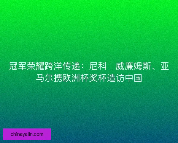冠军荣耀跨洋传递：尼科・威廉姆斯、亚马尔携欧洲杯奖杯造访中国