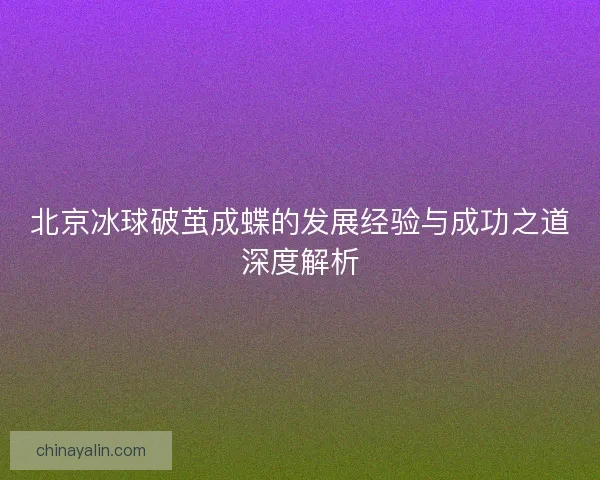 北京冰球破茧成蝶的发展经验与成功之道深度解析